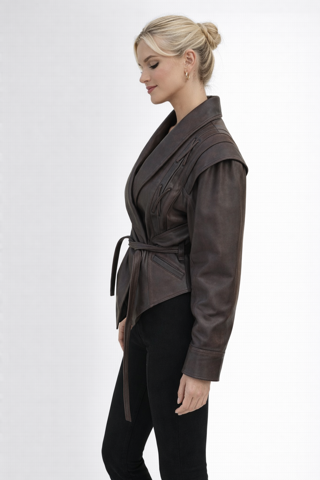 Luksusowa kurtka z ekoskóry