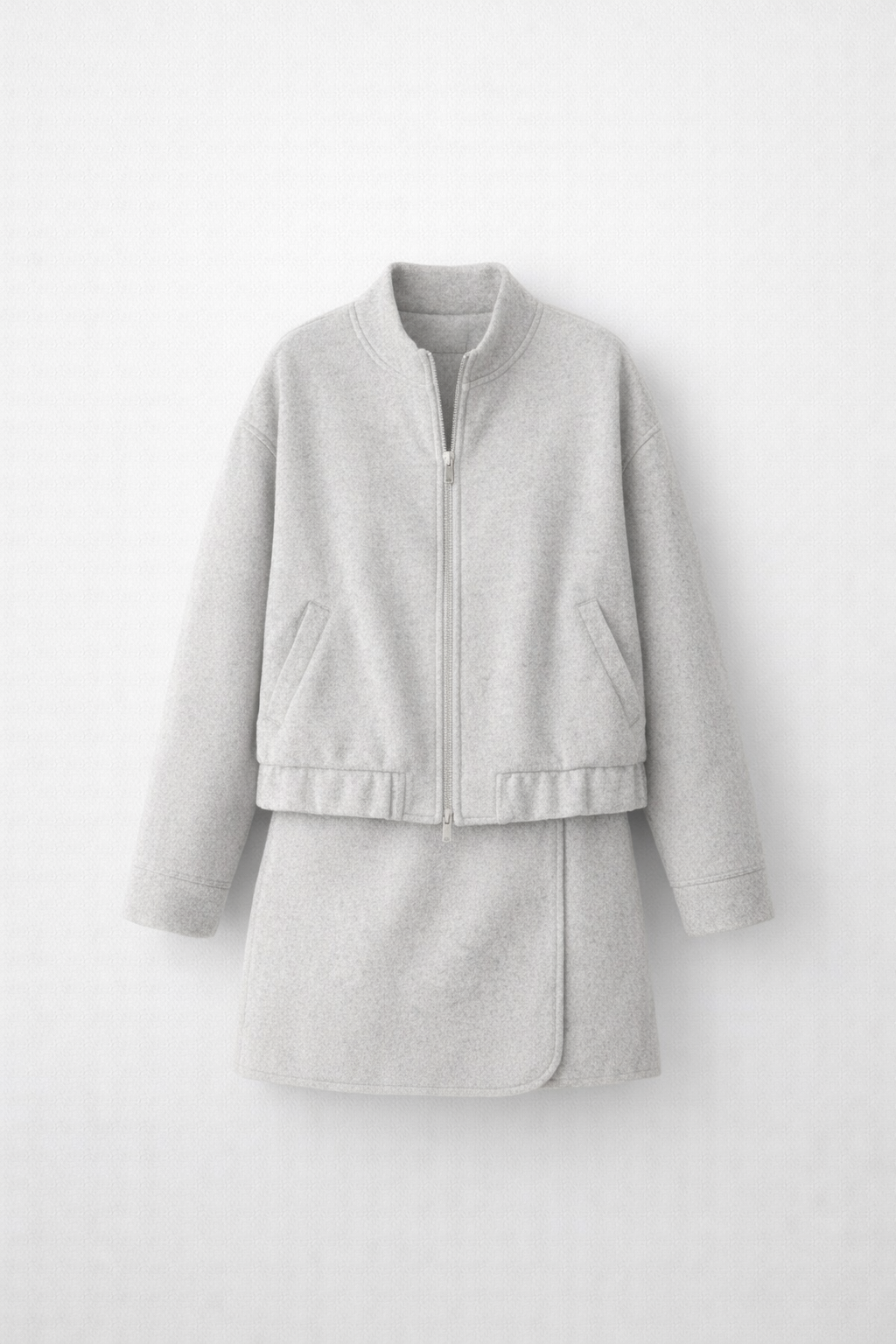 Miękka kurtka bomber z wełny