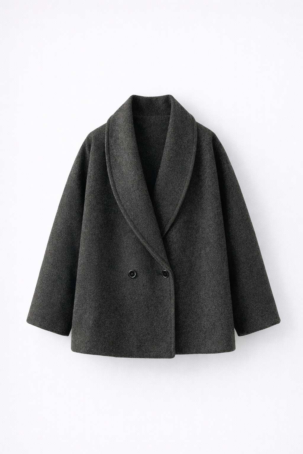 Oversized Wełniana Kurtka Wrap