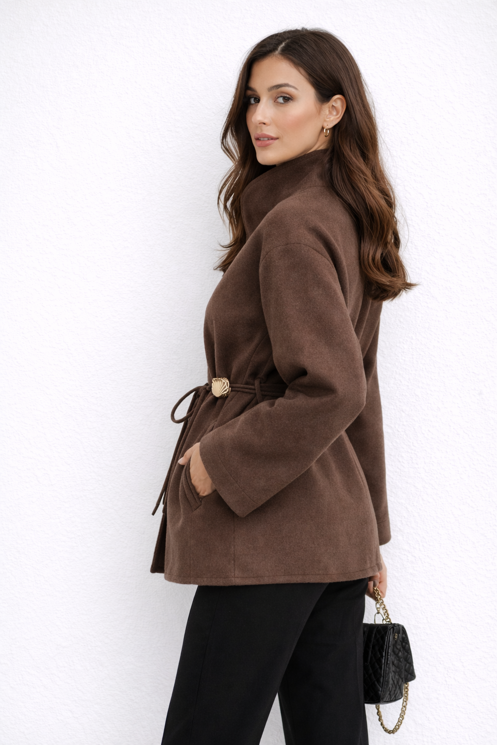 Elegancki Płaszcz Zimowy Dopasowany