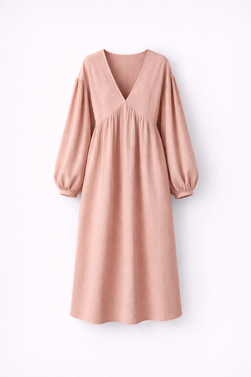 Lekka sukienka midi z dekoltem w serek