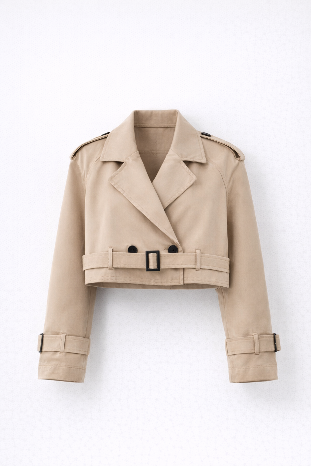 Krótka Klasyczna Kurtka Trench