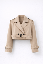 Krótka Klasyczna Kurtka Trench