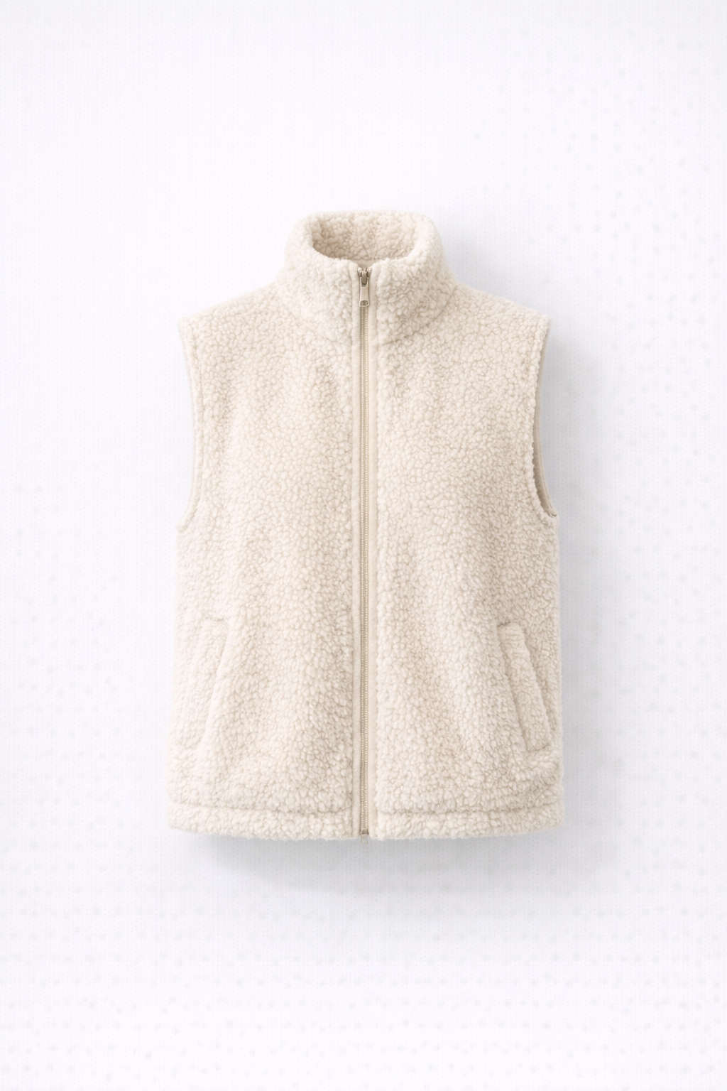 Przytulny Teddy Zip Gilet