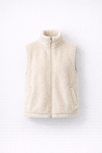 Przytulny Teddy Zip Gilet