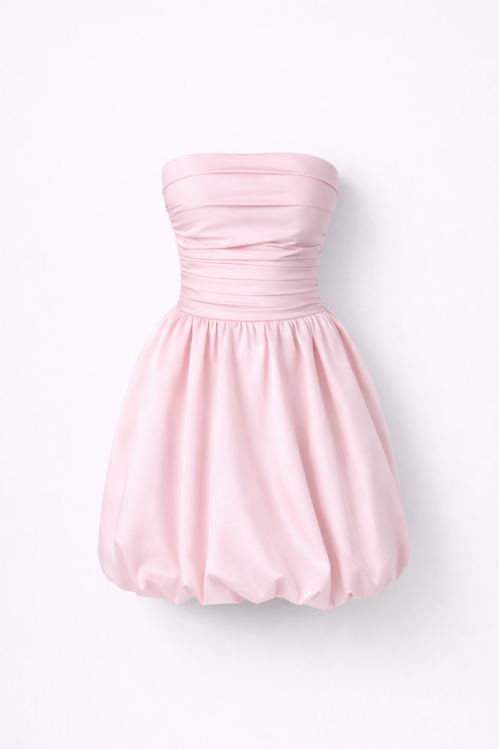 Sukienka Bez Ramiączek z Wysokim Stanem