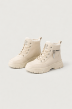 Ciepłe, Chunky Botki z Pluszowym Wnętrzem