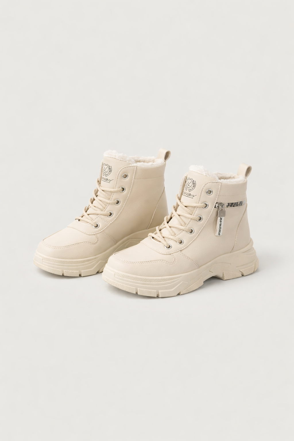 Ciepłe, Chunky Botki z Pluszowym Wnętrzem