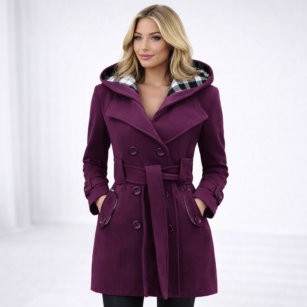 Jesień – Miękki Wełniany Dotyk – Dopasowany Trencz