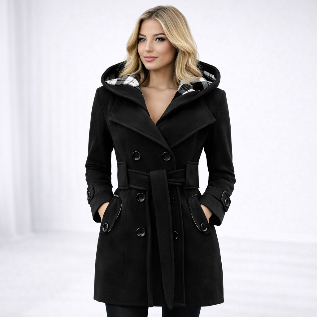 Jesień – Miękki Wełniany Dotyk – Dopasowany Trencz