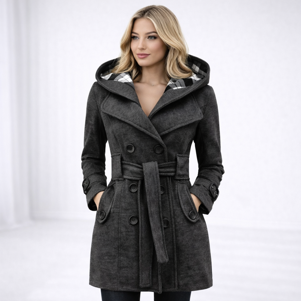 Jesień – Miękki Wełniany Dotyk – Dopasowany Trencz