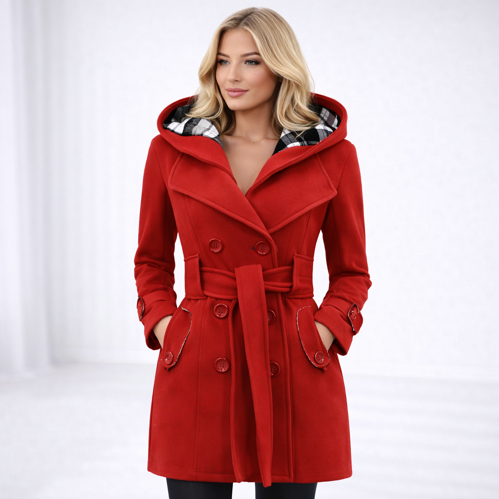 Jesień – Miękki Wełniany Dotyk – Dopasowany Trencz