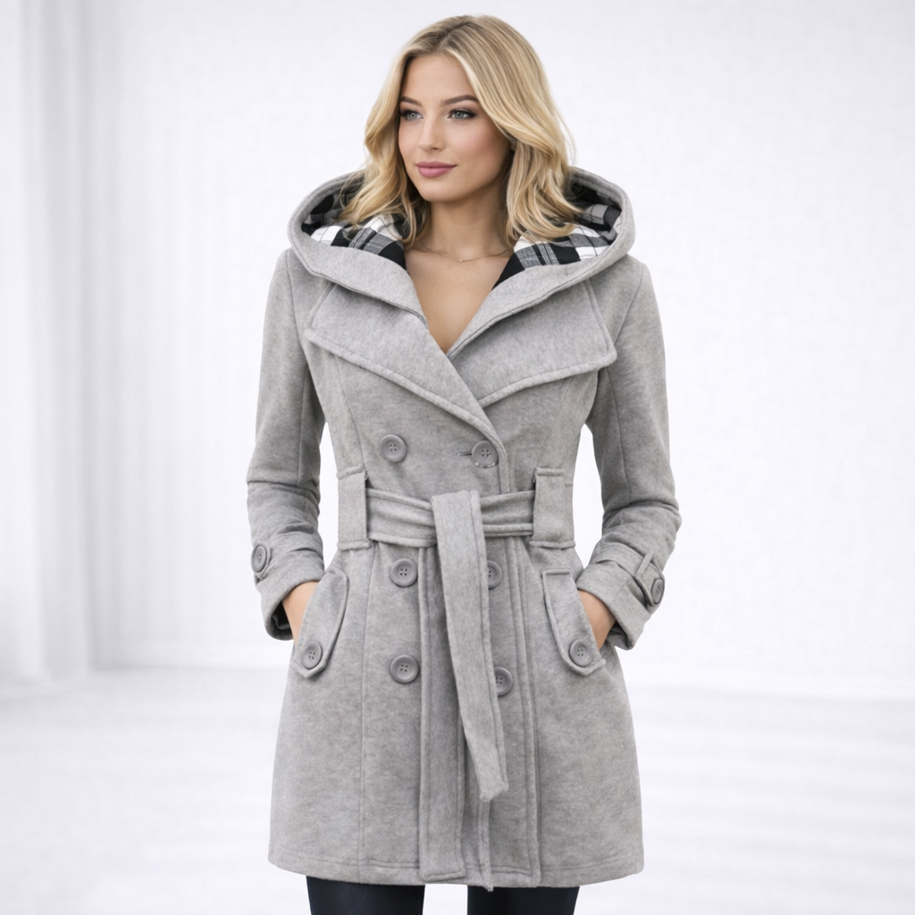 Jesień – Miękki Wełniany Dotyk – Dopasowany Trencz