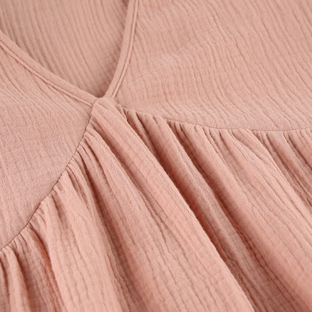 Lekka sukienka midi z dekoltem w serek