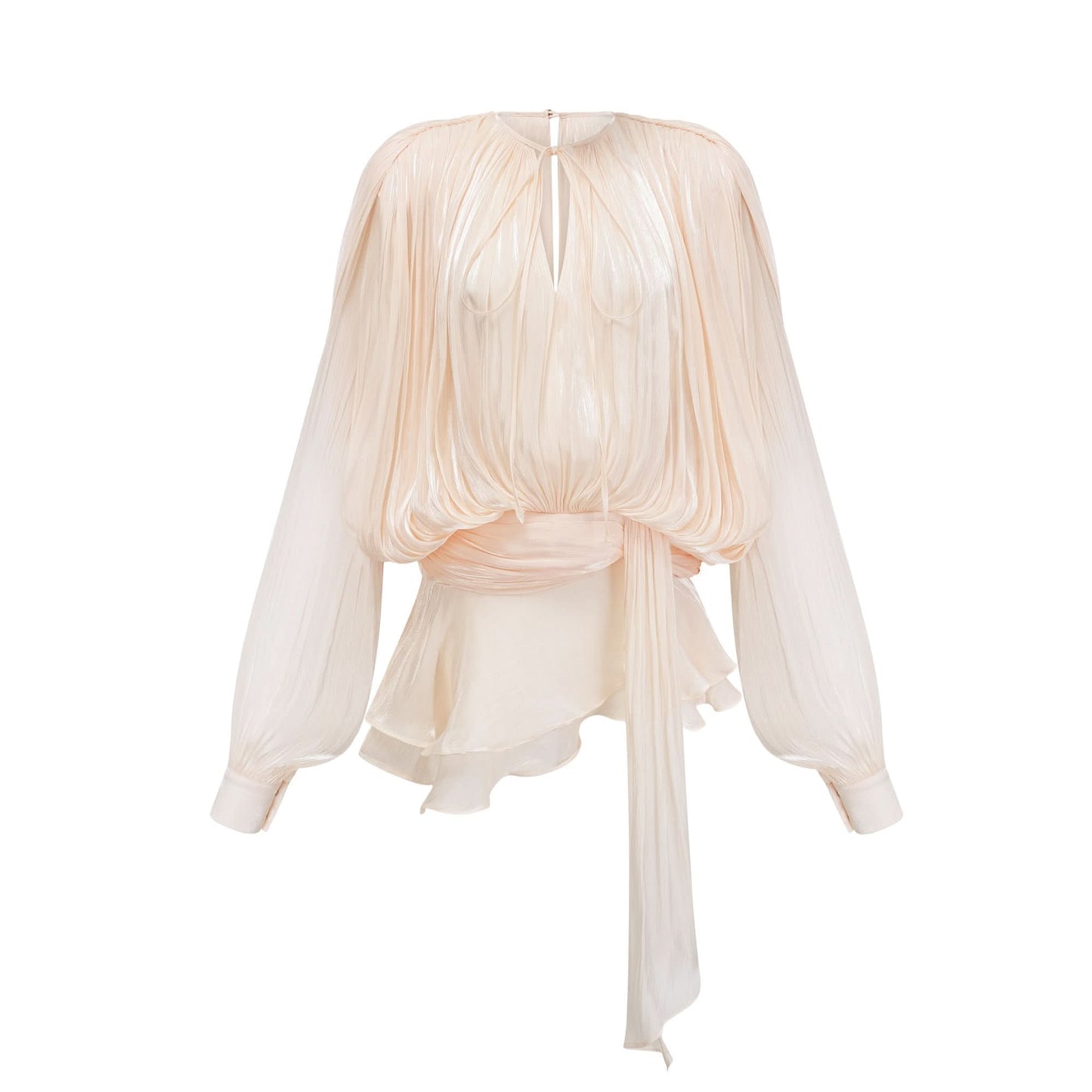 Women's Cocktail Long Sleeve Ruffled Mini Dress