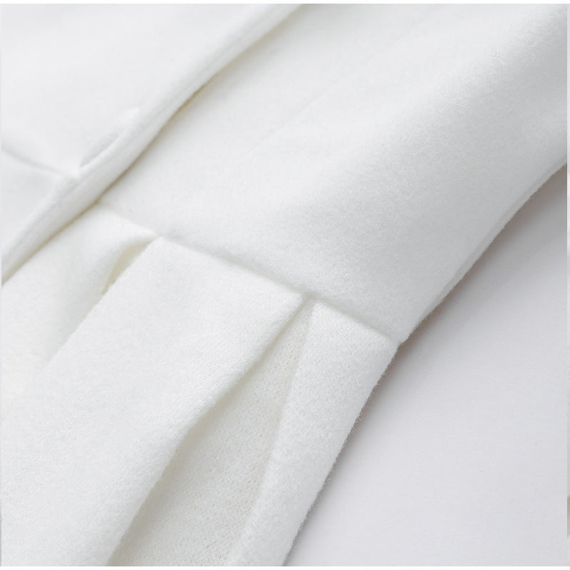 Długa kurtka z mieszanki wełny