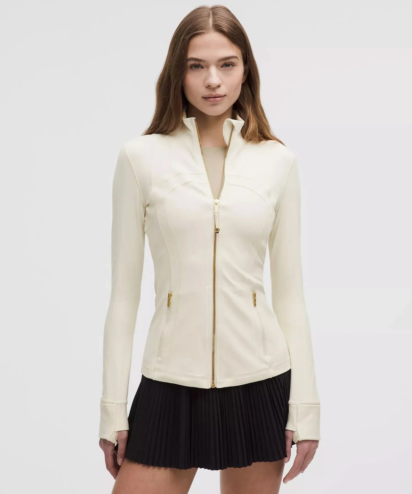 Women's Athleisure High Neck Zip Up Jacket With Pockets