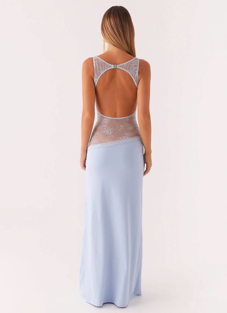 Women's Cocktail Sleeveless Lace Cutout Maxi Dress