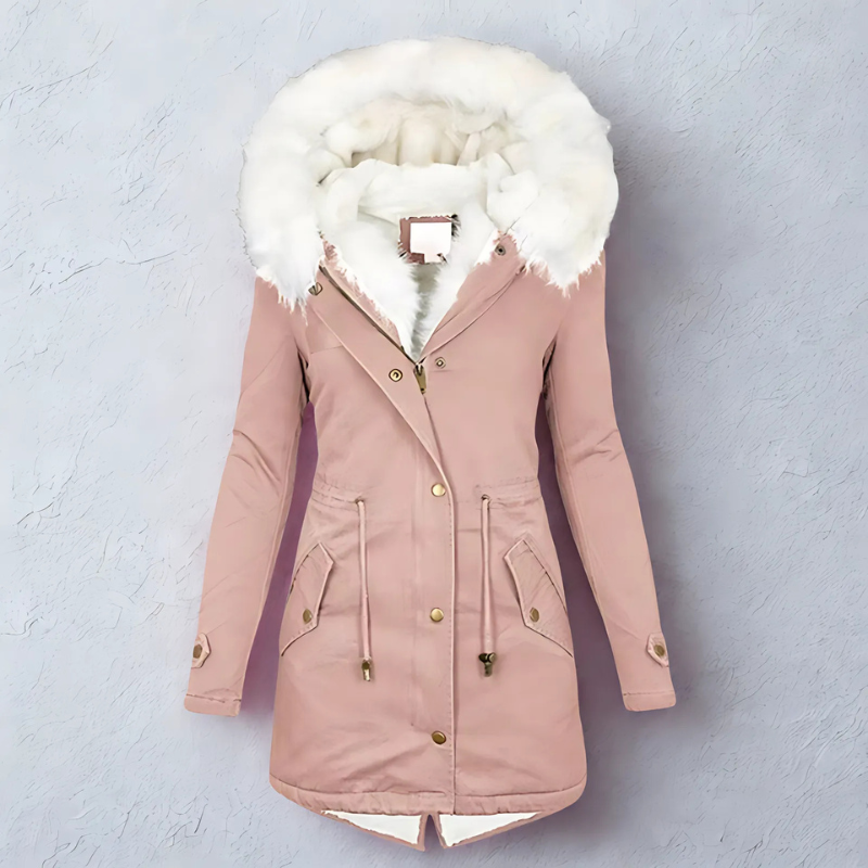 Kolekcja Zimowa – Luksusowa Parka z Sztucznym Futrem