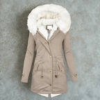 Kolekcja Zimowa – Luksusowa Parka z Sztucznym Futrem