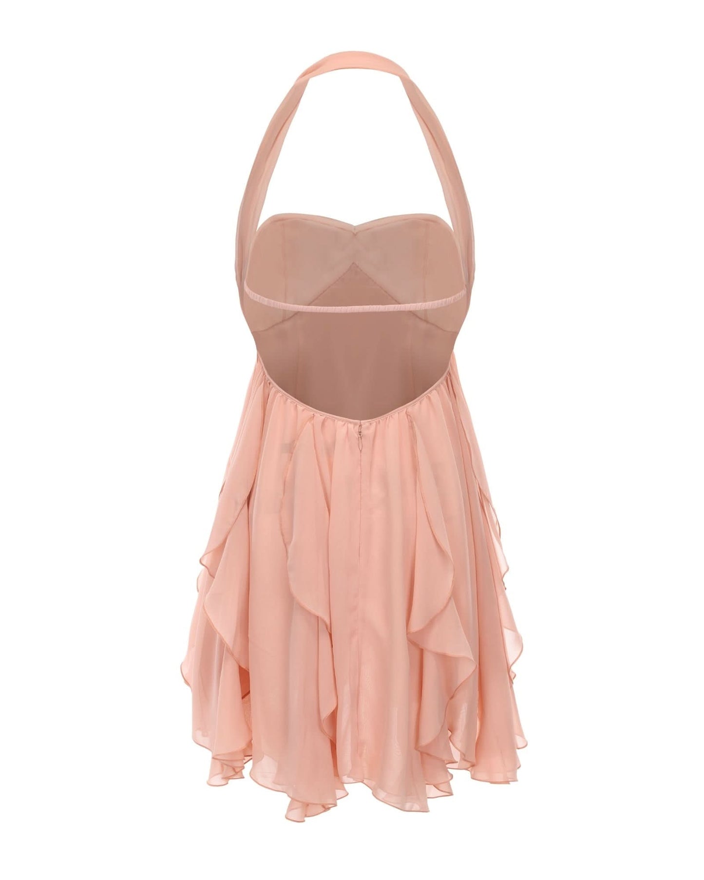 Women's Wedding Guest Floral Halter Mini Dress