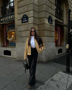 Złota Tweedowa Kurtka Statement