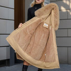 Luksusowa Zimowa Kurtka Puchowa z Kapturem