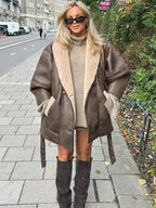 Kurtka w stylu shearling