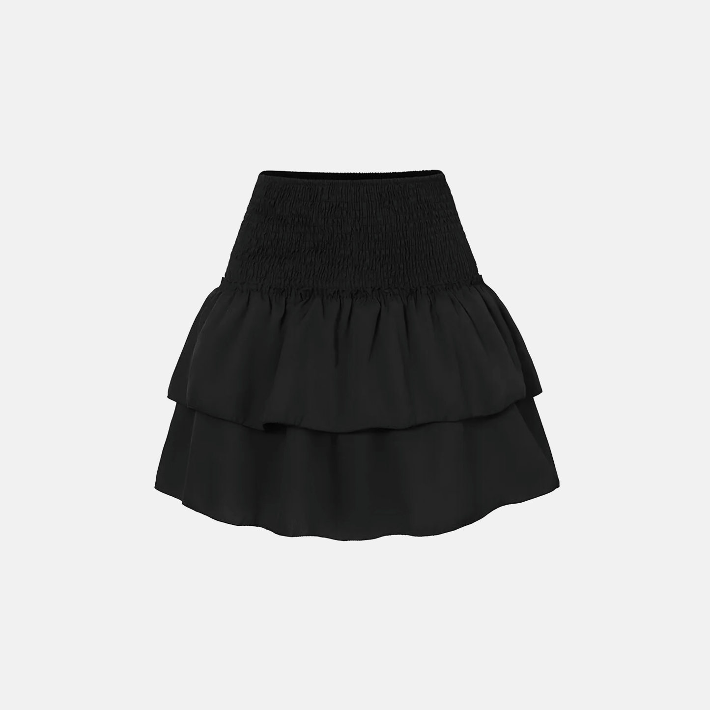 Women's Boho Print Smocked Waist Tiered Mini Skirt