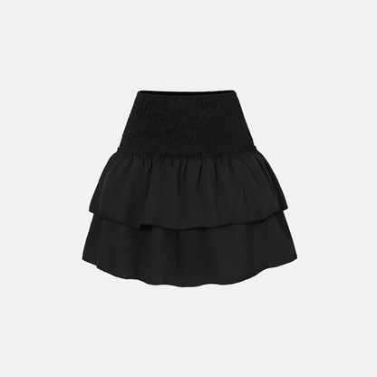 Women's Boho Print Smocked Waist Tiered Mini Skirt