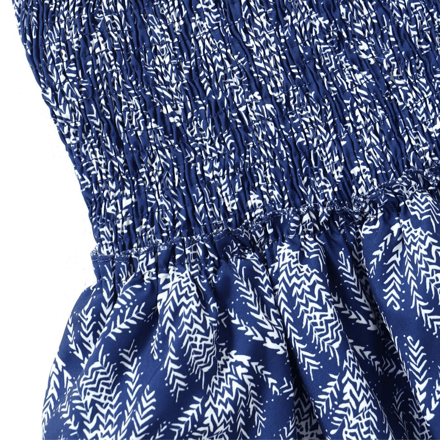Women's Boho Print Smocked Waist Tiered Mini Skirt