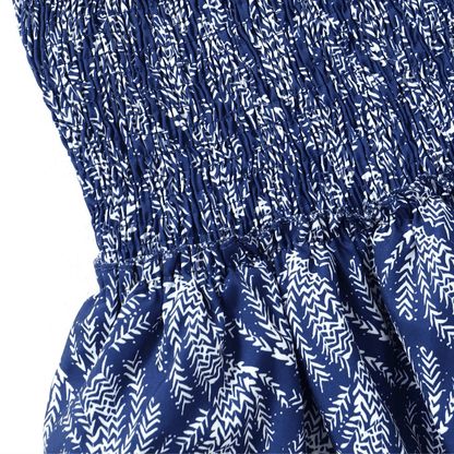 Women's Boho Print Smocked Waist Tiered Mini Skirt