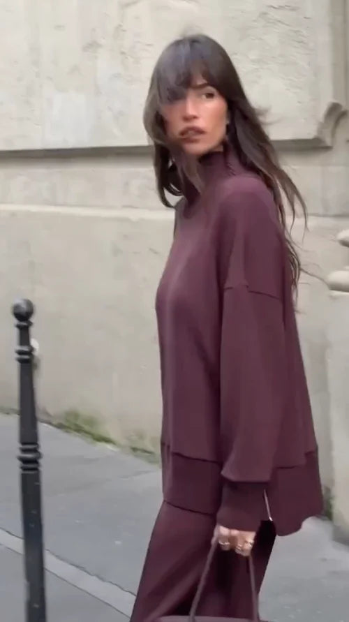 Luksusowy Zrelaksowany Zestaw Dwuczęściowy