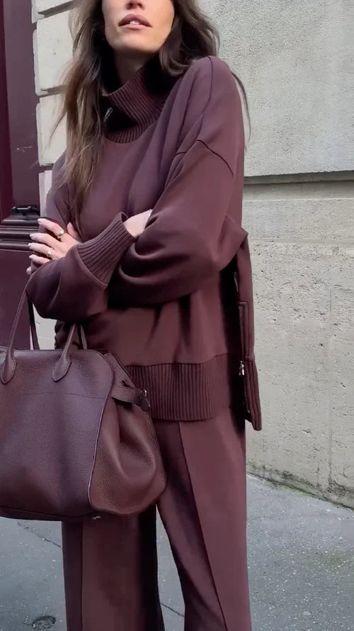 Luksusowy Zrelaksowany Zestaw Dwuczęściowy