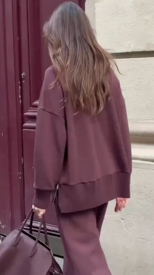 Luksusowy Zrelaksowany Zestaw Dwuczęściowy