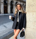 Ponczosz Z Wełnianym Wyglądem