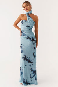 Blue Black Floral