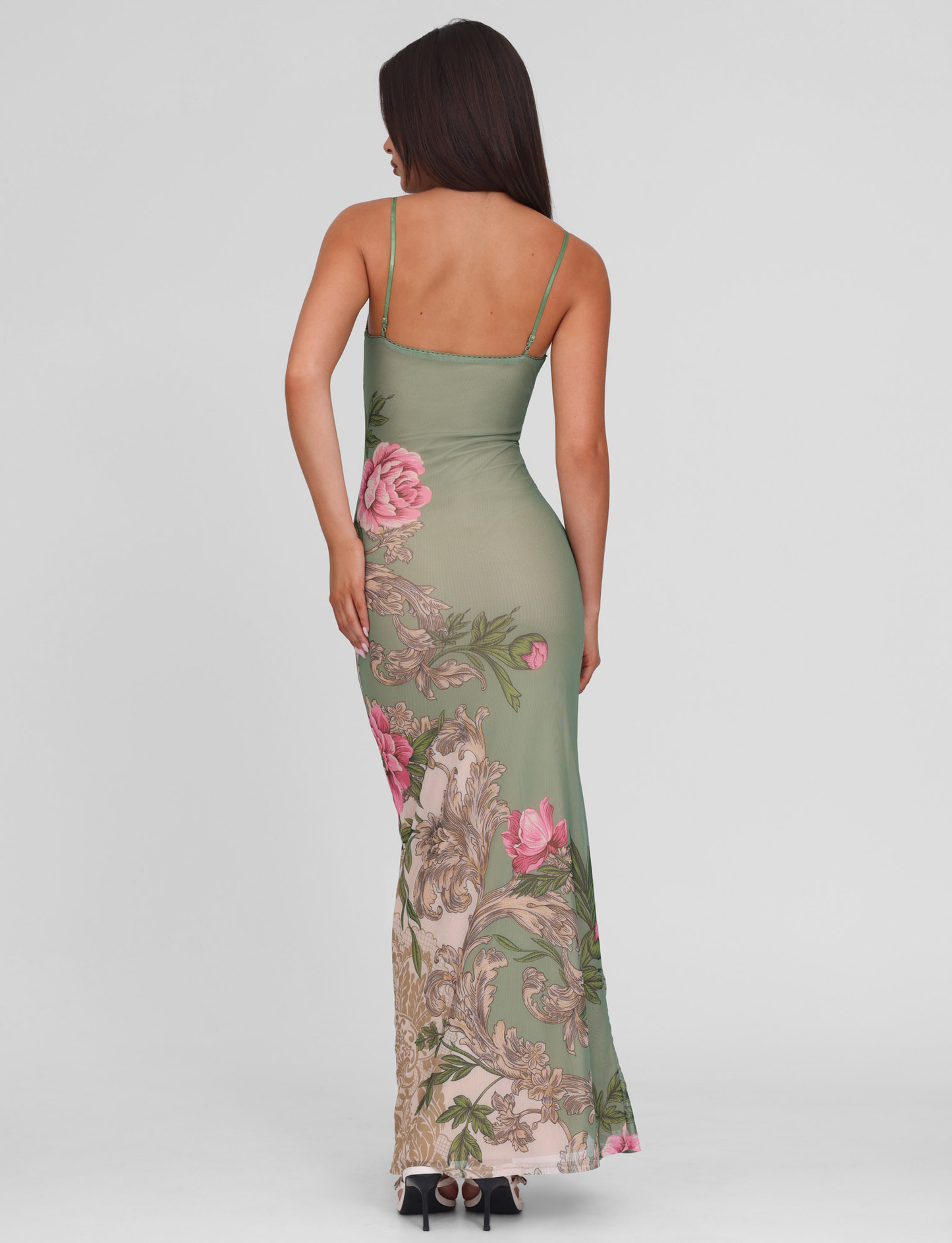Women's Wedding Guest Floral V Neck Maxi Dress