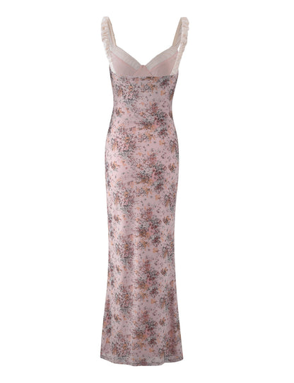 Women's Wedding Guest Floral V Neck Maxi Dress