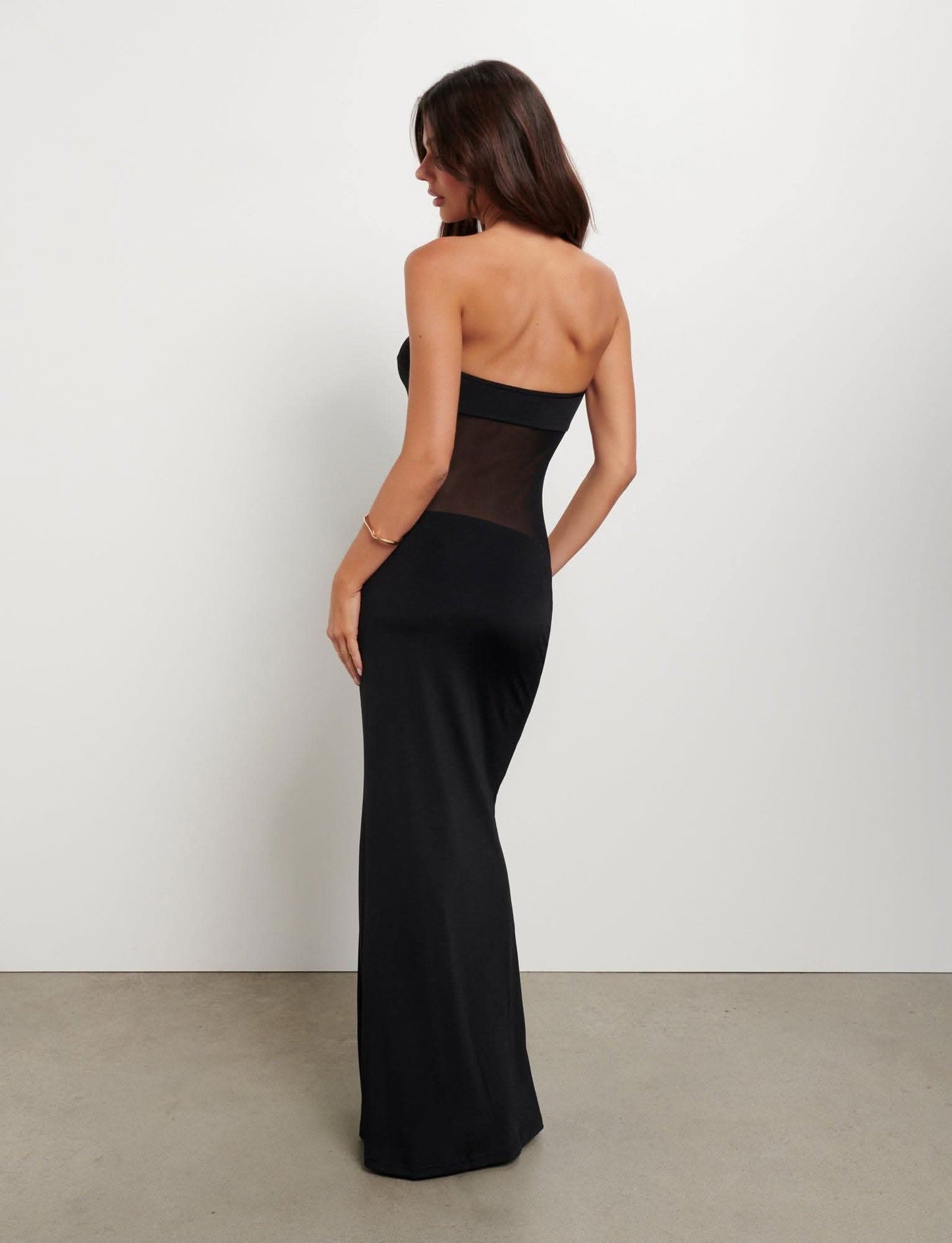 Women's Wedding Guest Strapless Floral Maxi Dress