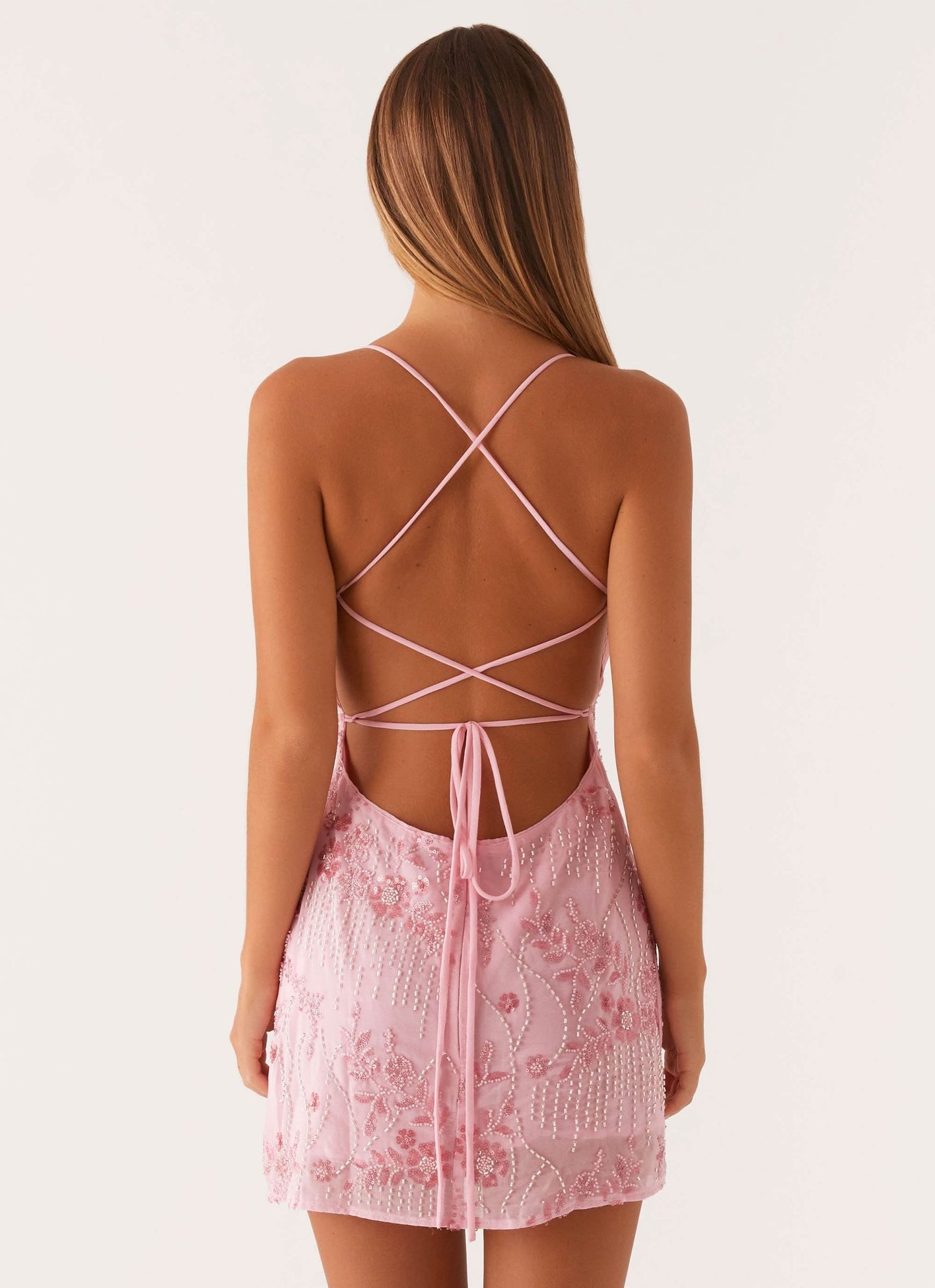Women's Cocktail Sequin Sweetheart Mini Dress Open Back