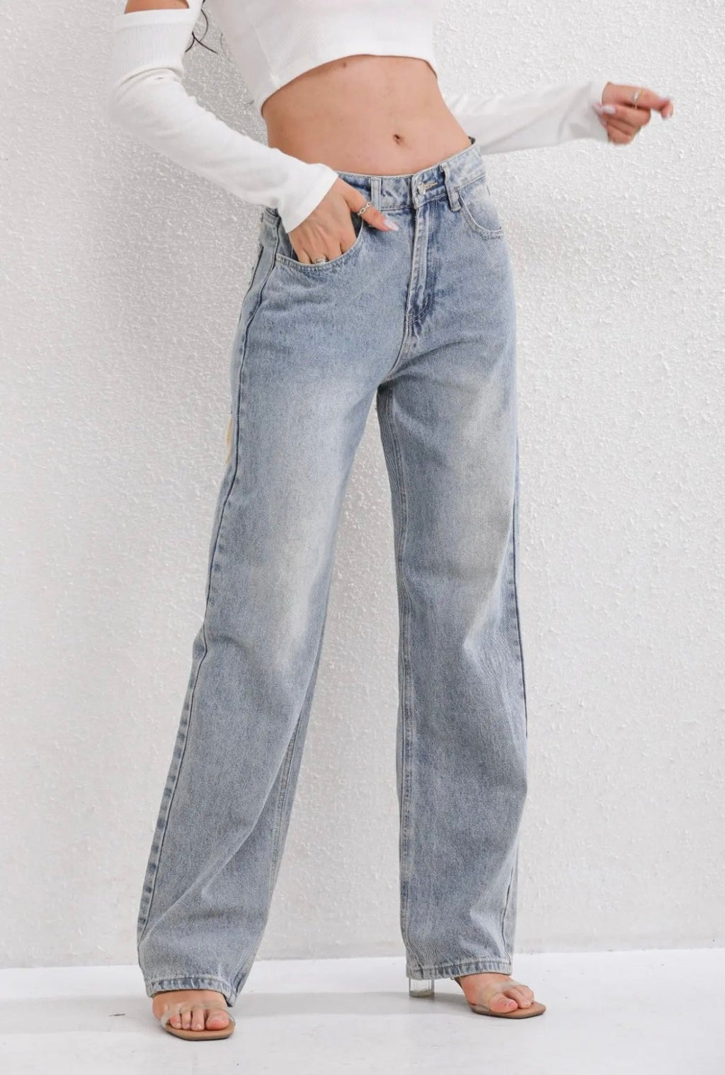 Prosta nogawka Vintage Denim