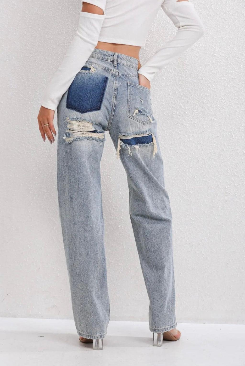 Proste nogawki Vintage Denim