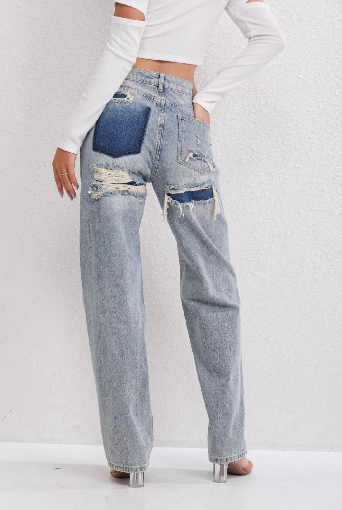 Prosta nogawka Vintage Denim