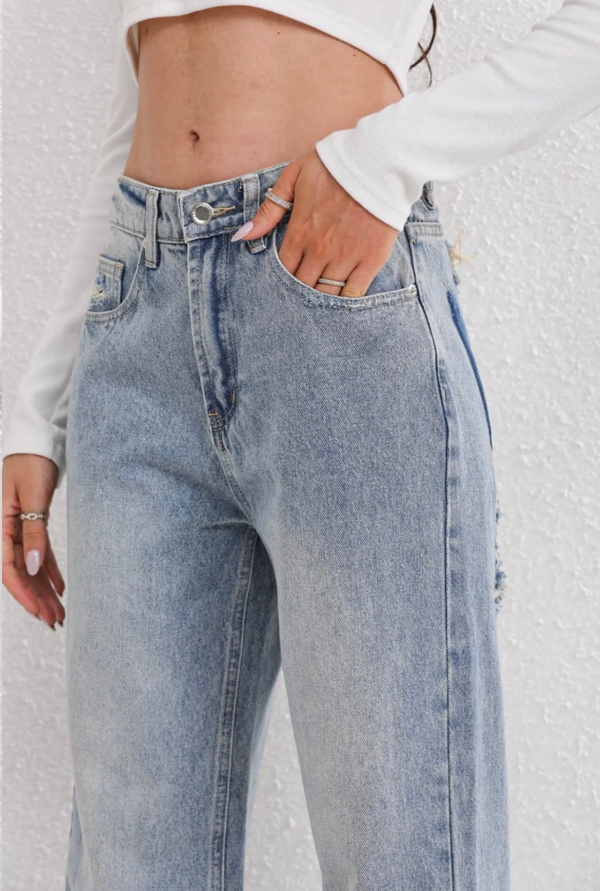 Prosta nogawka Vintage Denim
