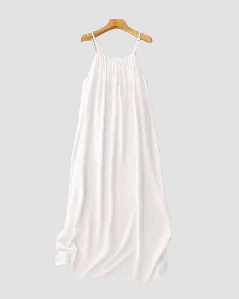 Women's Summer Backless V Neck Maxi Cami Dress