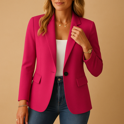 Women's Office Tailored Notch Lapel Fitted Blazer