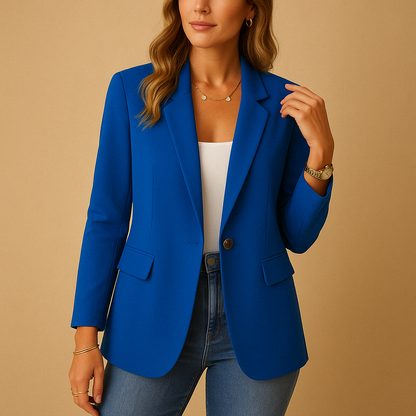 Women's Office Tailored Notch Lapel Fitted Blazer