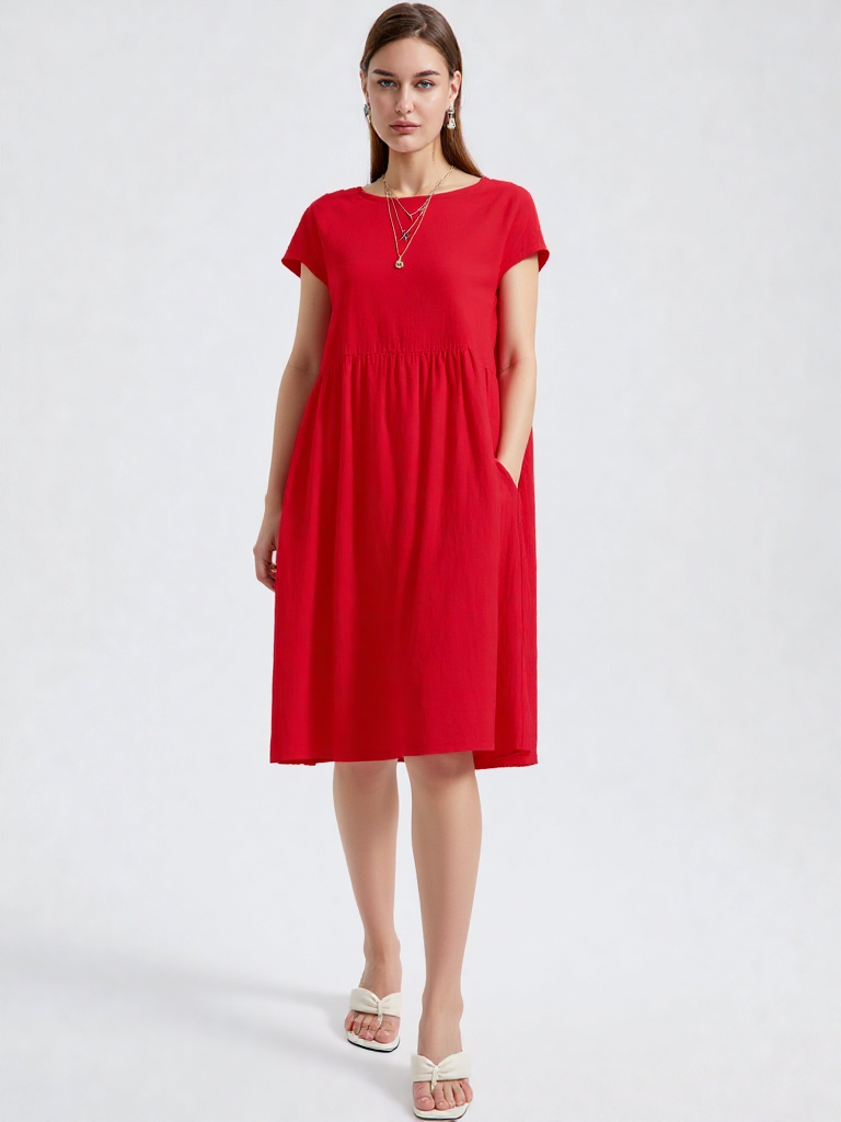 Letnia Sukienka z Kieszeniami