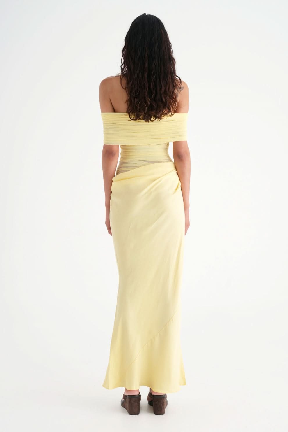 Women's Wedding Guest Off Shoulder Maxi Dress